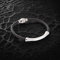 MENZ LEATHER BRACELET WITH SILVER (3)